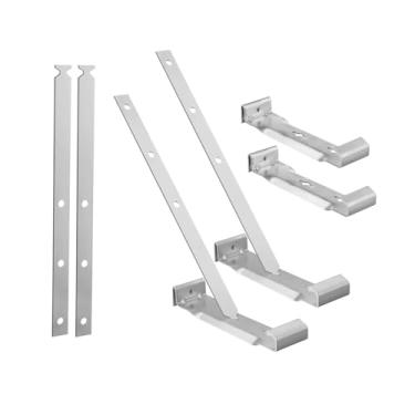 Imagem de IEUDNS Suporte para calhas de telhado de alumínio de 5" Solução de fixação sem beirais