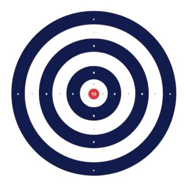 Imagem de Alvo Airguns Airsoft Azul 140x140mm Pct 30un