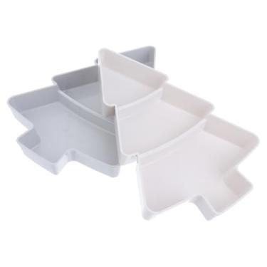 Imagem de TOYANDONA 2 pratos de Natal em forma de árvore de Natal, bandejas de aperitivo de frutas, lanches, sobremesas, bandeja de servir, biscoitos, recipiente de doces para decorações de festas de fim de ano