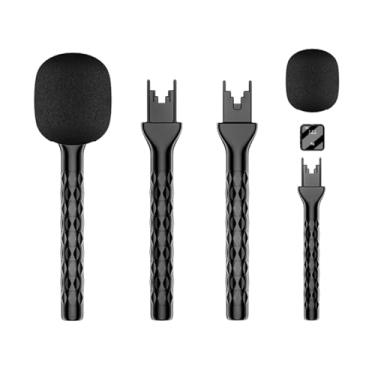 Imagem de Suporte Mão Bastão P/Entrevista Adaptador Microfone de Lapela Sem Fio