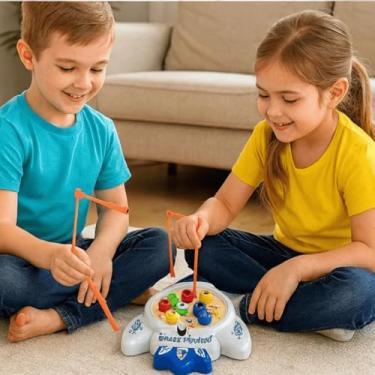 Imagem de Pega Peixe a Corda Foguetinho 11 Peças Brinquedo Pesca Pescaria Banho Piscina Infantil Sortida