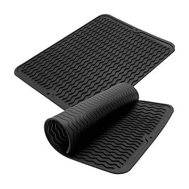 Imagem de Tapete Escorredor de Louça Silicone Antiderrapante, Resistente ao Calor, Fácil de Limpar, para Cozinha, Louças e Utensílios - Tamanho (40x30cm)