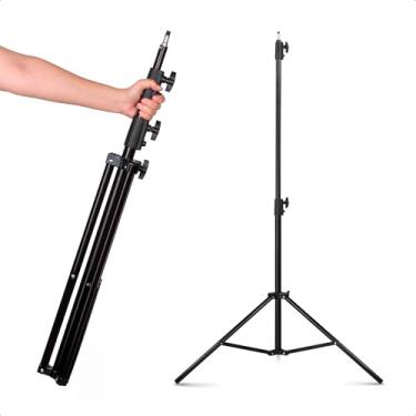 Imagem de Tripe de Iluminação Altura Máxima de 1,90m TPI-201 Sou Foto para Equipamentos Acessórios de Iluminação Celular Led Fotografia