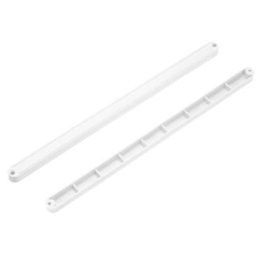 Imagem de Deslizadores de gaveta de 22 cm, 4 trilhos de guia de plástico montados na lateral para armário/gaveta/cabeceira/mesa/guarda-roupa com ranhura de 15 mm, branco