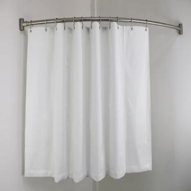 Imagem de MhhYLL Cortina de chuveiro retardante de chamas, tecido de vinil de 15 G reforçado com malha para uso no banheiro 137 x 182 cm