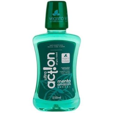 Imagem de Antisséptico Bucal Com Flúor Ultra Action Menta Amazon Herbal 250ml-Unissex