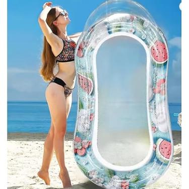 Imagem de Boia Rede Para Piscina flores Cama Flutuante Deitado, tamanho adulto 180x88cm Rafting de Piscina(morango redondo 160x88)