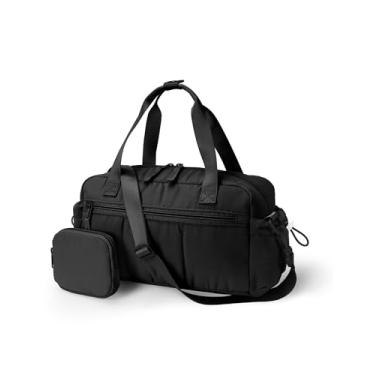Imagem de Ceneda Bolsa de ginástica pequena para mulheres, bolsa acolchoada com bolso molhado e bolsa de moedas, mini bolsa esportiva leve de viagem com alça transversal, resistente à água para treino, ioga