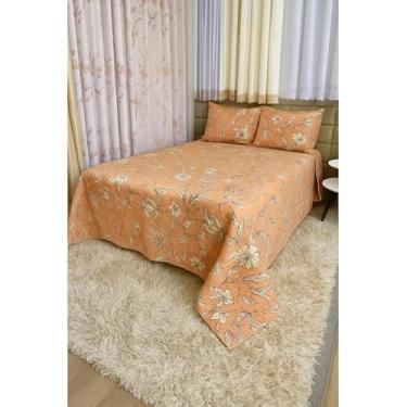 Imagem de Cobertor Casal Dupla Face Microfibra com Fronhas – Manta Macia e Elegante para Cama Box e Casal (SALMÃO FLORIDO)