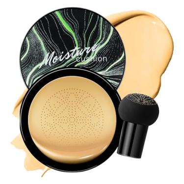 Imagem de OETUIOW Base De Maquiagem Facial Mushroom Head Air Cushion, Creme Cc, Bb Cream, Para Todos Os Tipos Pele, Corretivo Hidratante E Iluminador Longa Duração (Bege-Claro)