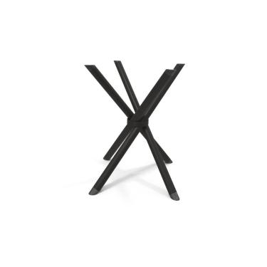 Imagem de Base de Mesa p/ Cozinha Volga M008 Aço Cromado s/ Tampo Preto Fosco - Kappesberg