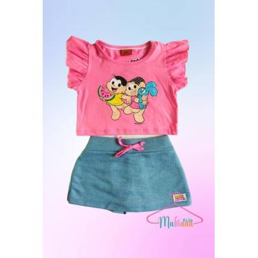 Imagem de Conjunto malha turma da monica / Monica e magali - Rosa