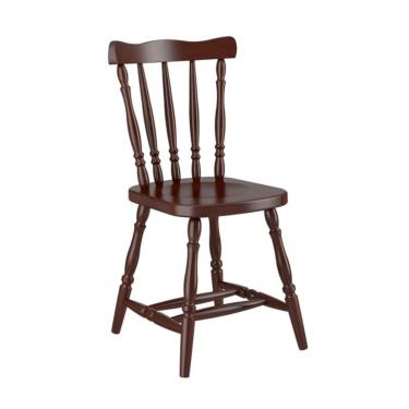 Imagem de Cadeira Foz em Madeira Maçica Castanho Acetinado Piratini