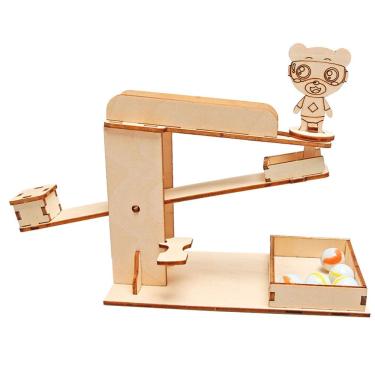 Imagem de Kit de experimentos científicos, gangorra de mármore de madeira DIY para crianças