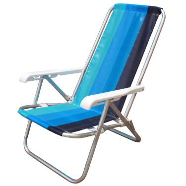 Imagem de Cadeira de Praia em Alumínio Botafogo com 4 Posições