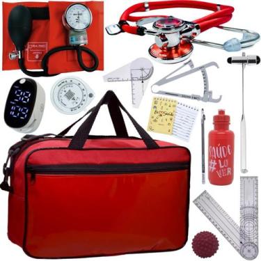 Imagem de Kit Bolsa Fisioterapia Acadêmico Martelo Buck Goniômetro Completo - In