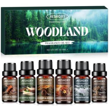 Imagem de Conjunto de óleos essenciais Aeshory Woodland Woody Scent 6x10ml