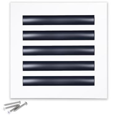 Imagem de Capa de ventilação AC moderna 10x10 – Grade decorativa para registro de saída de ar, difusor de ranhura linear, fluxo de ar ajustável, operação silenciosa, tampa de ventilação HVAC para teto, parede e