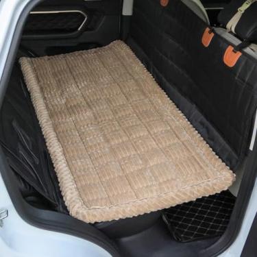 Imagem de HOMEREFROM Cama de cachorro grande lavável para carros, capa de assento de carro para banco traseiro, tapete de dormir antiderrapante para animais de estimação, protetor de assento de carro, almofada