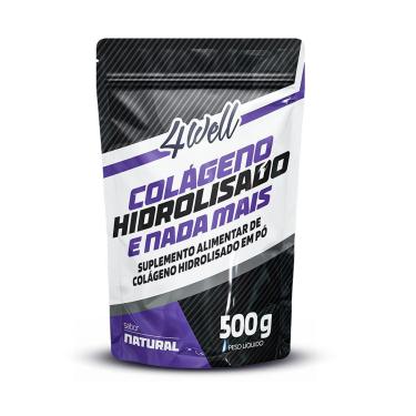 Imagem de Colágeno Hidrolisado em Pó 4well 500g Tipo I Sabor Natural-Unissex