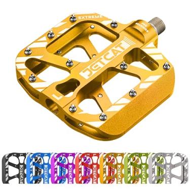 Imagem de JETCAT Pedais de Mountain Bike - Pedais de BTT planos, pedais de bicicleta para BMX MTN Road Gravel EBike, pedais BMX, pedais planos, pedais de bicicleta de estrada, peças especializadas, alumínio