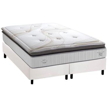 Imagem de Conjunto Box King: Colchão Molas Herval Ensacadas C1725 + Base Crc Corano White (193x203)