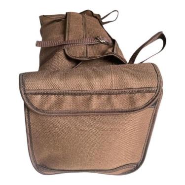 Imagem de Alforge Com Porta Capa Impermeável Selas Arreio - SELARIA FORTE, Marro