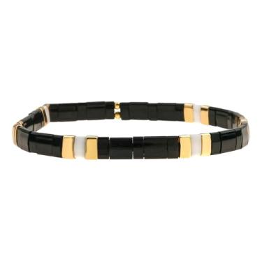 Imagem de KELITCH Novas pulseiras Miyuki Tila Miyuki Tila berloque elásticas joias de amizade empilháveis para mulheres, bracelet, conta tina