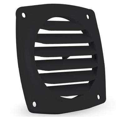 Imagem de Five Oceans Ventiladores de mangueira de descarga com grelha FO1675, área de ventilação de 7,62 cm de diâmetro, preto, plástico ABS moldado por injeção, 6 compartimentos, fácil instalação