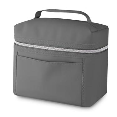 Imagem de Bolsa Térmica Duplo Compartimento, Poliéster 600D, 13L Capacidade Total, Alça Regulável, Bolso Frontal, Interior PEVA e Polietileno (Bolsa Térmica 5L Preto)