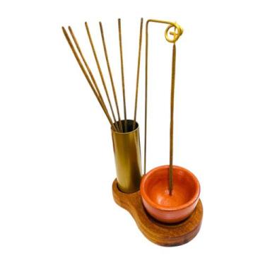 Imagem de Porta Incenso Incensário Invertido Com Suporte E Coletor - Equilíbrio 