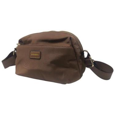 Imagem de Bolsa Feminina Twill FIbra Ajustável Transversal Chenson, Cafe, UN