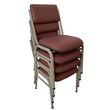 Imagem de Kit Com 4 Cadeiras Para Auditórios Linha Hotel Smart Vermelho