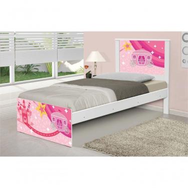 Imagem de Cama Solteiro Adesivada Carruagem Castelo Com Colchão