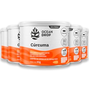 Imagem de Kit 5 Cúrcuma Ocean Drop 60 Cápsulas