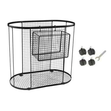 Imagem de MotiveTech Suporte para Tapete de Ioga, Organizador de Equipamentos de Ginástica, Organizador de Exercícios para Academia em Casa, Suporte de Ferro para Armazena, Preto