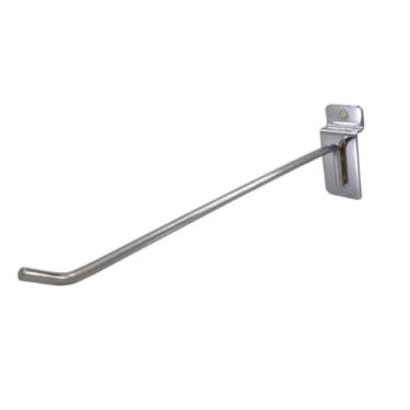 Imagem de Kit 200 Ganchos Expositores Para Painel Canaletado em Aço – Ganchos Metálicos Prata Para Loja e Organização (20cm Prata)