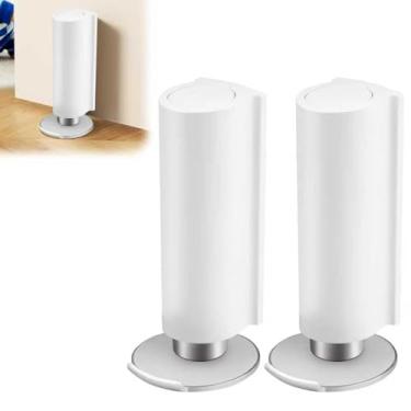 Imagem de Batentes de porta magnéticos WYGWP de aço inoxidável sem perfuração cunha para suporte de trava resistente para manter as portas abertas