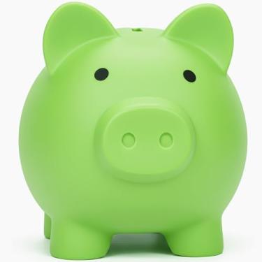 Imagem de Mealheiro para Sbrvaniy Cofrinho para meninos e meninas Meu primeiro cofre de dinheiro de plástico inquebrável P/M/G tamanho decoração poupança Natal, Páscoa, presente de aniversário