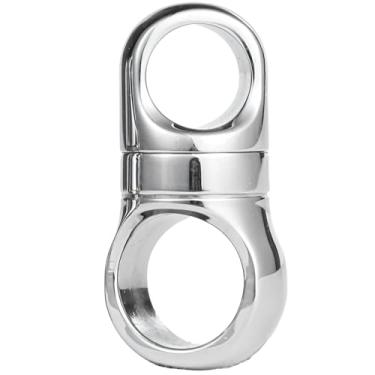 Imagem de LUMINFLY Fecho de chaveiro de titânio polido, chaveiro giratório de 360° com design de bloqueio de aço inoxidável, tamanho compacto