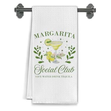Imagem de Elefeltclave Presentes para amantes de Margarita Toalhas de cozinha, presentes de Margarita para mulheres, panos de prato de chá para cozinha, bar, carrinho, decoração de pub, toalhas de mão