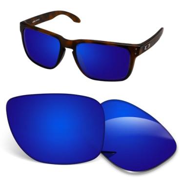 Imagem de Lentes de substituição de 1,5 mm compatíveis com óculos de sol Oakley Holbrook XL OO9417, antiarranhões e resistentes a impactos - azul escuro polarizado