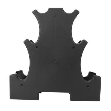 Imagem de POENVFPO Rack de Peso para Halteres Suporte de Suporte para Rack de Halteres de 3 Camadas para Organização de Academia Em Casa Material de PVC Removível Design Com Economia de Espaço Estrutura Robusta para Armazenamento de
