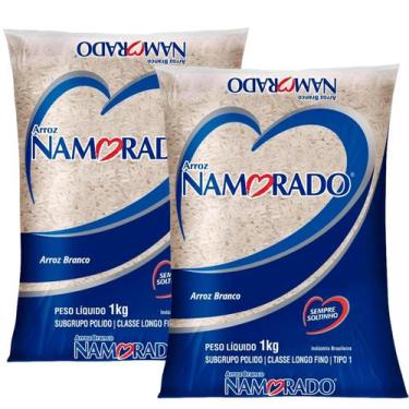 Imagem de Kit 2 Arroz Branco Tipo 1 Namorado Pacote 1kg Sempre Soltinho