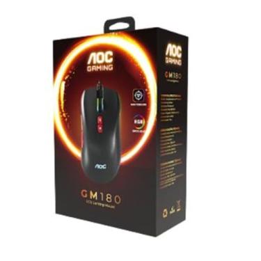 Imagem de Mouse Gamer com Fio, 7200 DPI, 7 Botões Programáveis, RGB, ABS, Preto, Design Ergonômico, Cabo 1.8m, GM180, para Jogos e Uso Profissional
