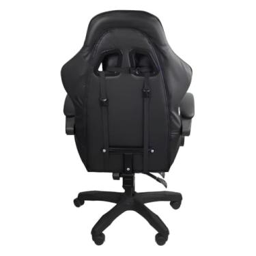 Imagem de Cadeira Gamer Ergonômica Reclinável, Preta, com Apoio para os Pés e Rodízios, Design Profissional para Jogos e Escritório