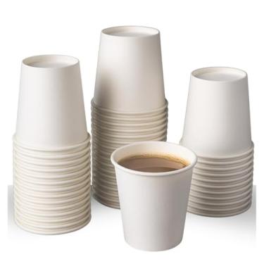 Imagem de Kit Copo de Papel Descartável 50ml 120ml 180ml ou 240ml – Branco Sustentável para Festas Eventos e Cafeterias (50 unidades,120ml)