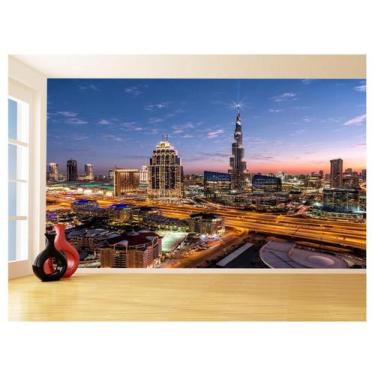 Imagem de Papel De Parede Cidade Dubai Paisagem Por Sol 3,5M Ncd252 - Você Decor
