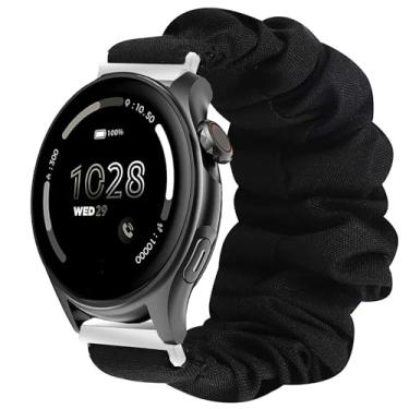 Imagem de Pulseira de relógio inteligente Cubitt Viva Pro, Lamshaw Fabric Elastic Scrunchie, pulseiras de substituição fofas compatíveis com o relógio inteligente Cubitt Viva Pro, Viva, Aura Pro, Aura (preta