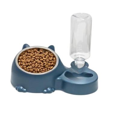 Imagem de Alimentador de cão de gato de aço inoxidável alimentador automático para gatos com rosto longo(AZUL PETRÓLEO - ELO 754)